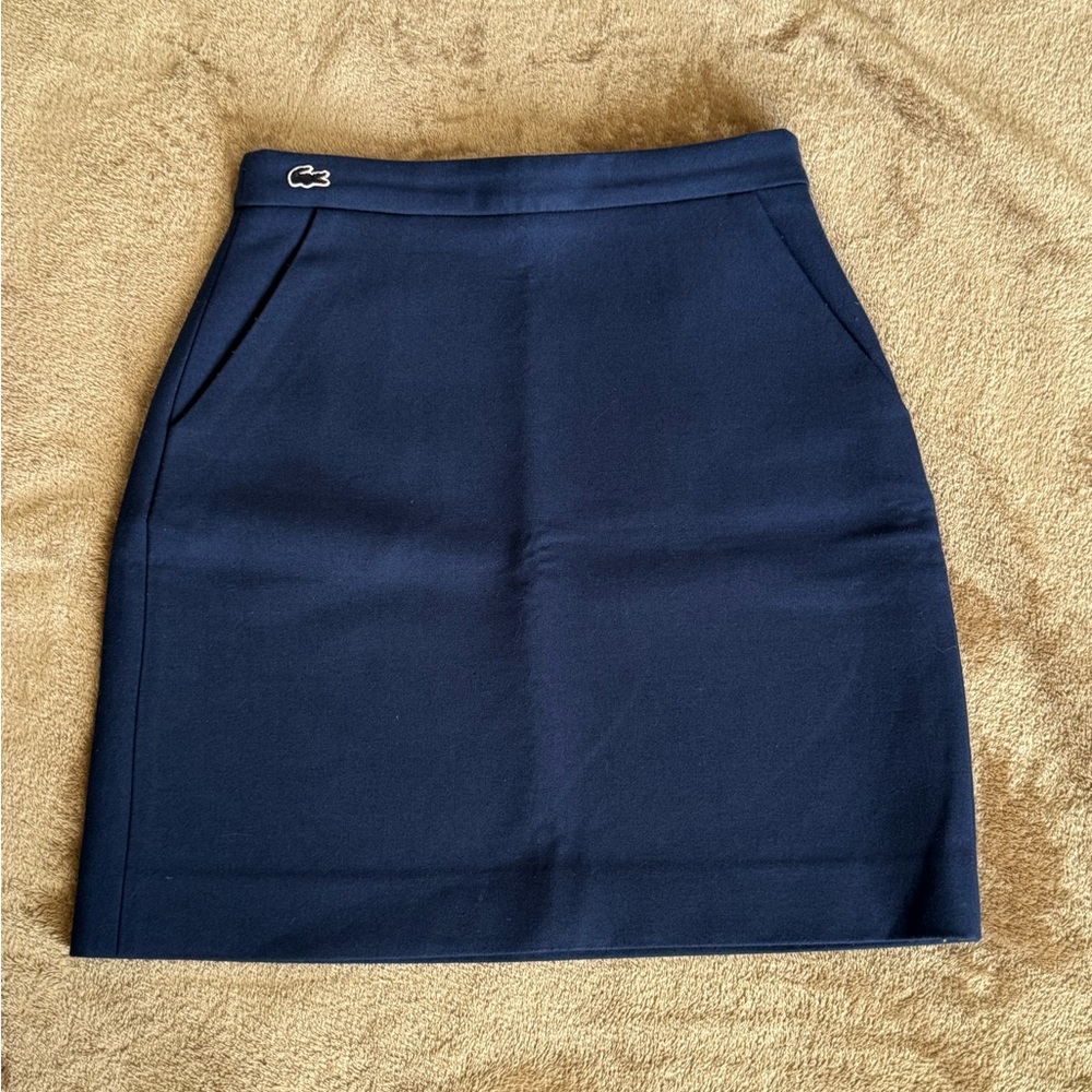 Lacoste Navy Blue Straight Mini Skirt